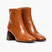 Women's Cognac Leather Boots