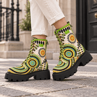 Women's Colourful Leather Ankle Boots
