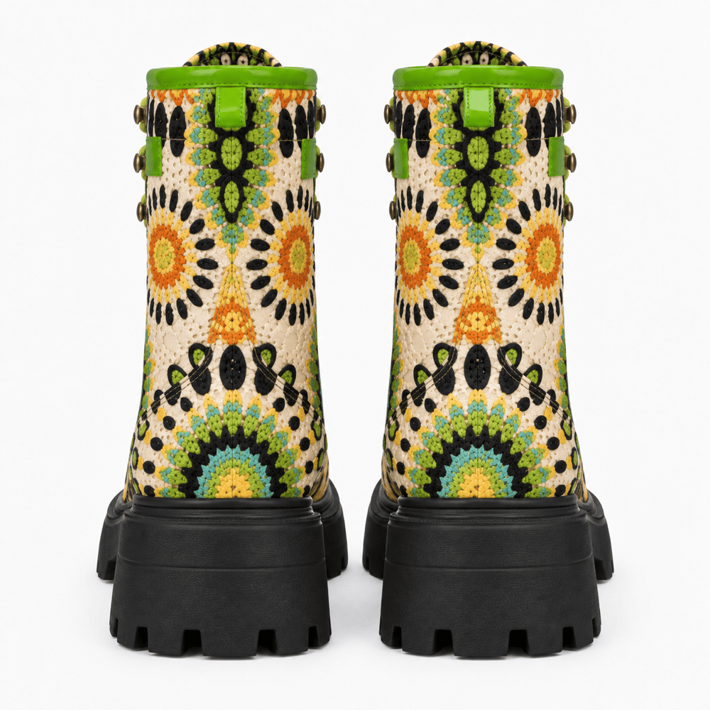 Women's Colourful Leather Ankle Boots