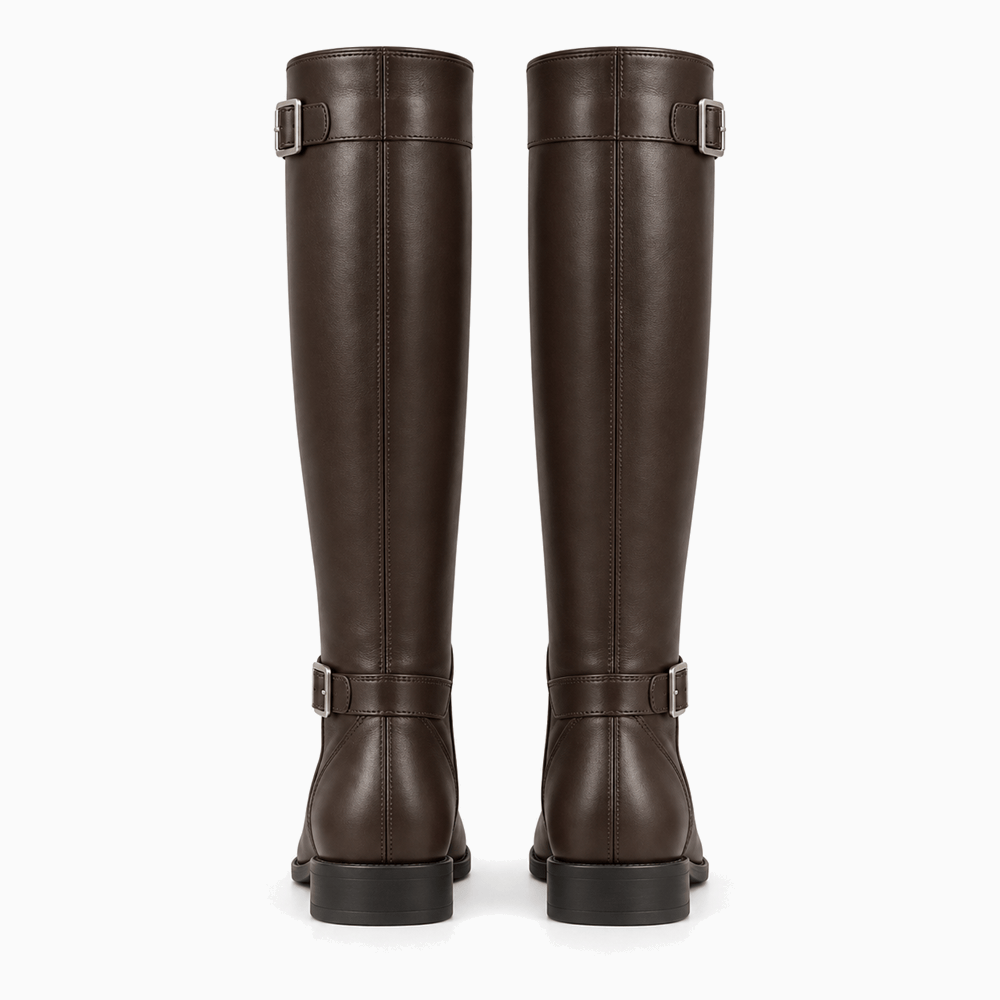 Women's Dark Brown Leather Boots