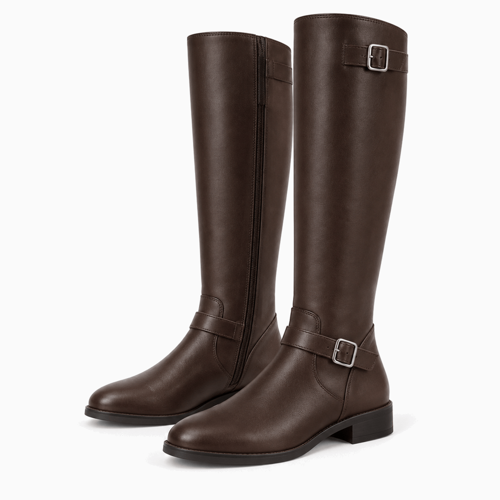 Women's Dark Brown Leather Boots