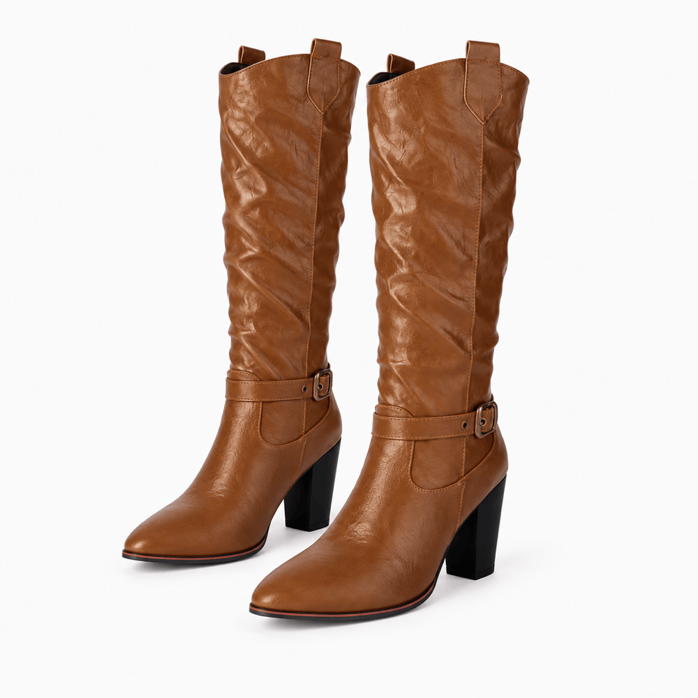 Women's Fawn Leather Boots