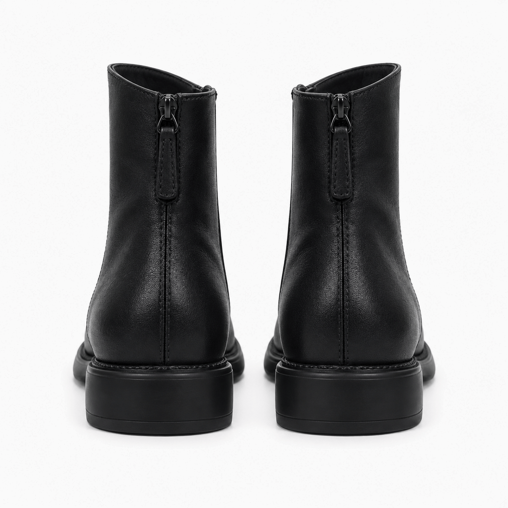 Women's Flat Leather Ankle Boots