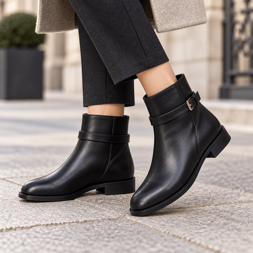 Women's Flat Leather Boots