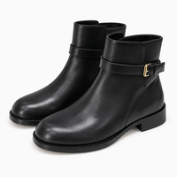 Women's Flat Leather Boots