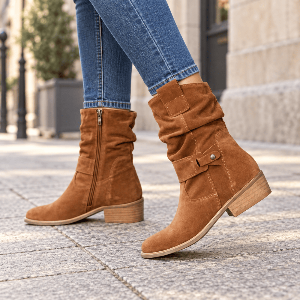 Women's Flat Suede Boots
