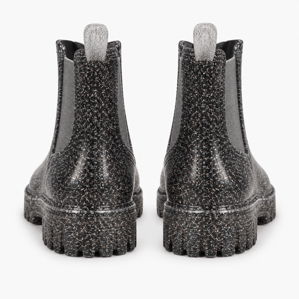 Women's Glitter Rubber Rain Boots