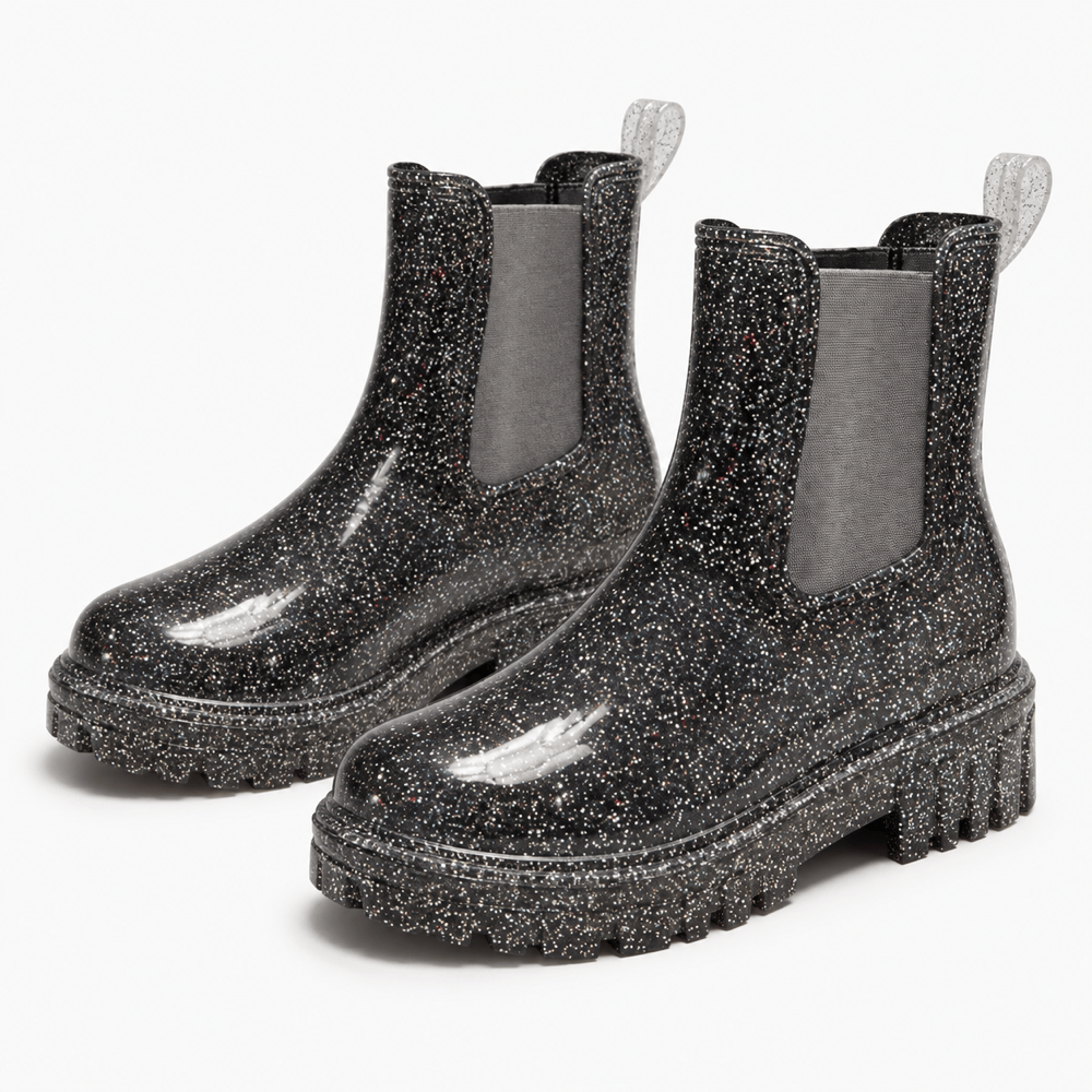 Women's Glitter Rubber Rain Boots