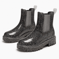 Women's Glitter Rubber Rain Boots