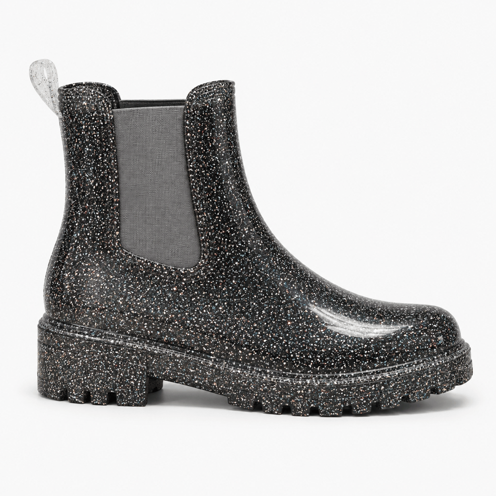Women's Glitter Rubber Rain Boots