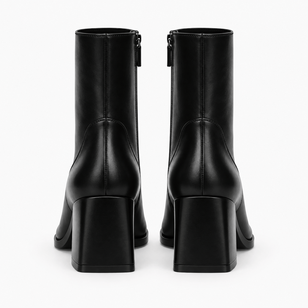 Women's Leather Heeled Ankle Boots
