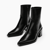 Women's Leather Heeled Ankle Boots