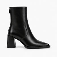 Women's Leather Heeled Ankle Boots