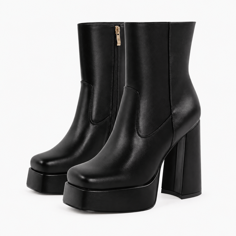 Women's Leather Heeled Boots