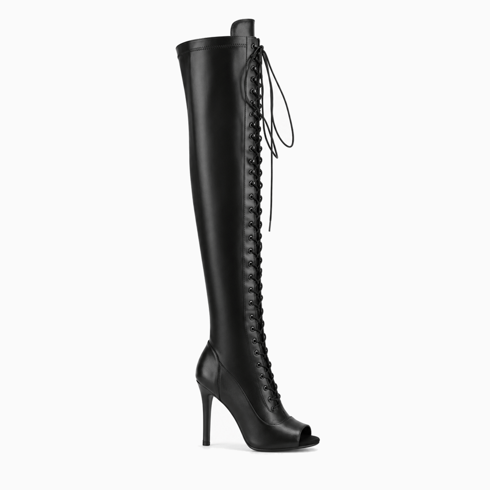 Women's Leather Heeled Lace-Up Ankle Boots