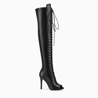 Women's Leather Heeled Lace-Up Ankle Boots