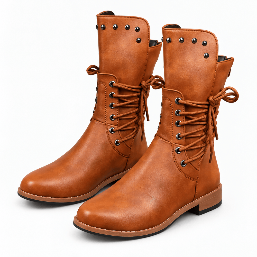 Women's Leather Lace-Up Ankle Boots