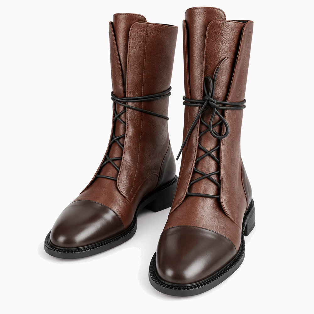 Women's Leather Lace-Up Boots