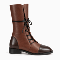 Women's Leather Lace-Up Boots