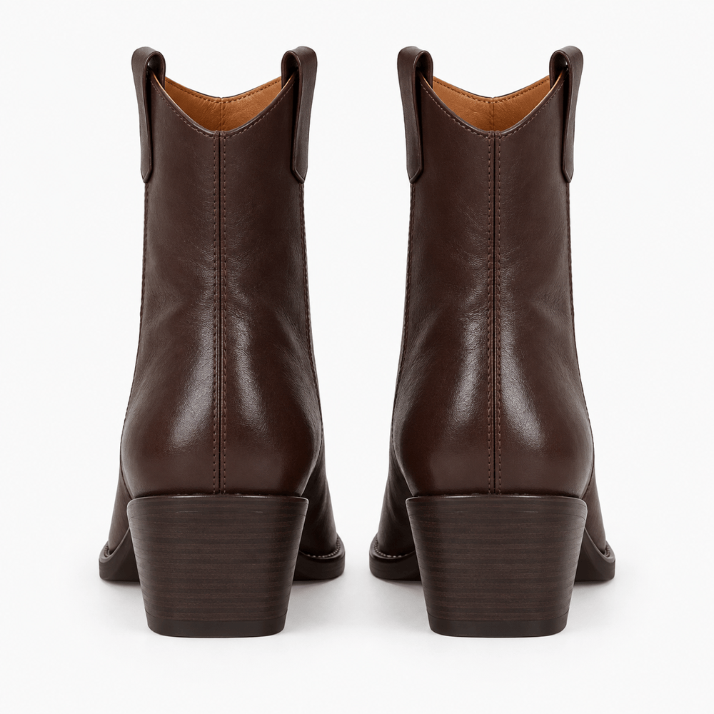 Women's Leather Western Ankle Boots