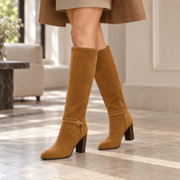 Women's Light Brown Leather Boots