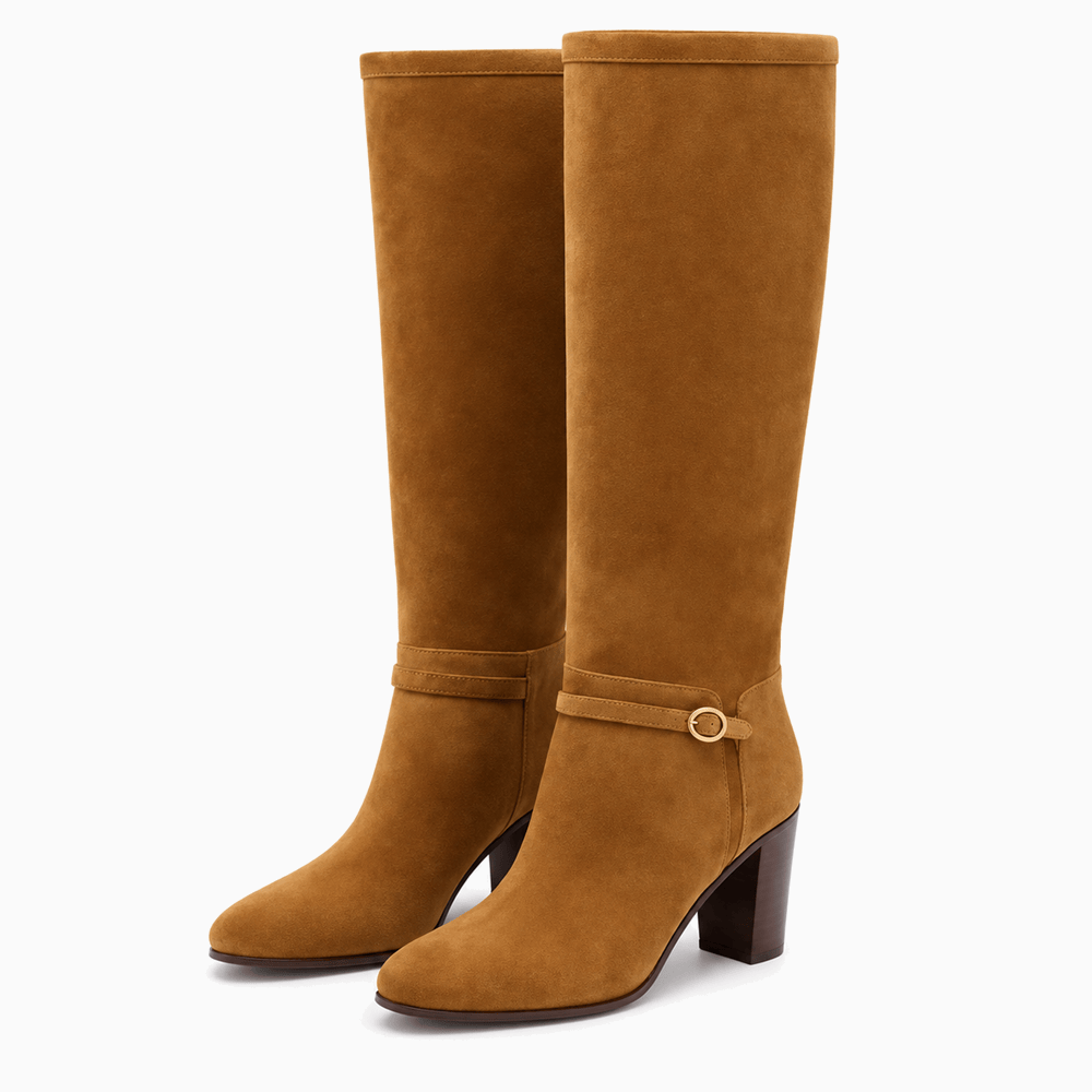 Women's Light Brown Leather Boots