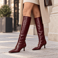 Women's Plum Leather Boots