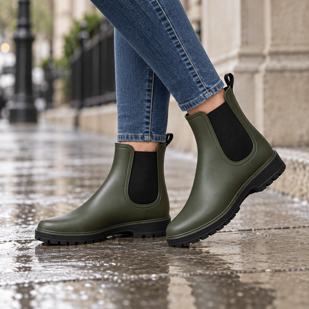 Women's Rubber Rain Ankle Boots