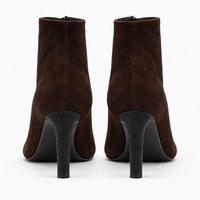 Women's Suede Heeled Ankle Boots
