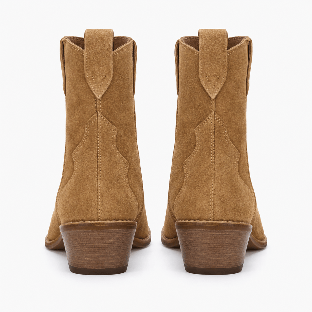Women's Suede Low-Heeled Boots