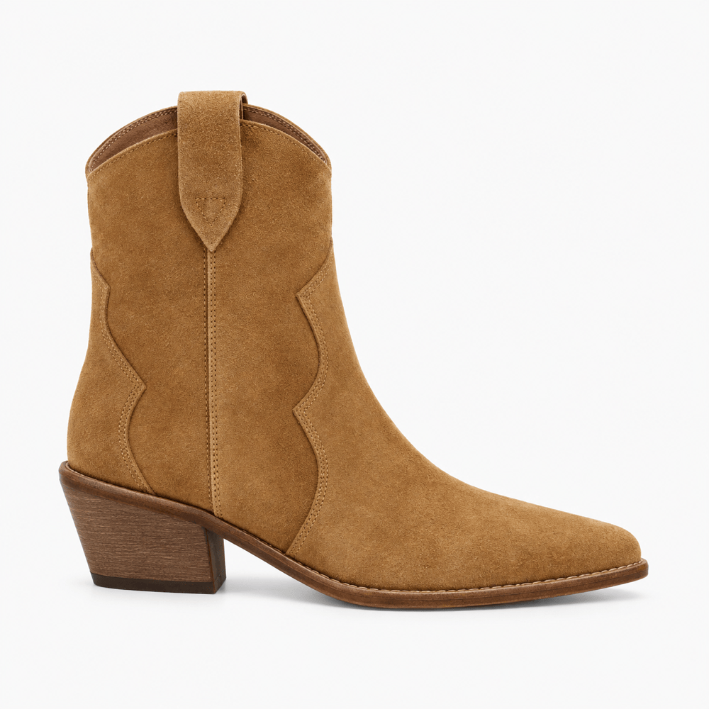 Women's Suede Low-Heeled Boots