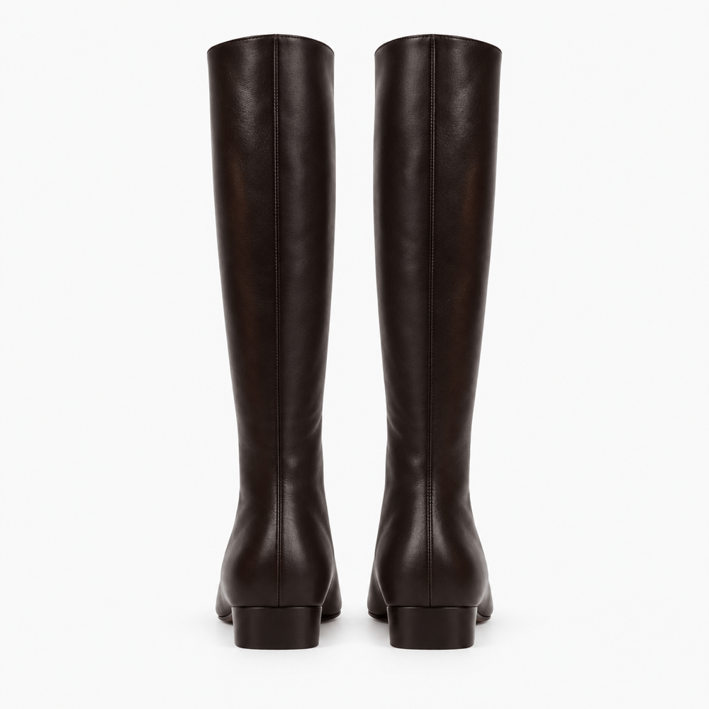 Women's Tall Black Leather Boots