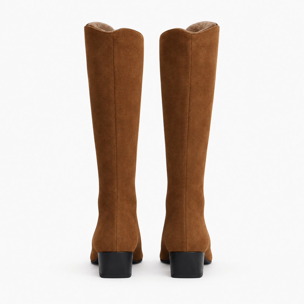 Women's Tall Brown Leather Boots