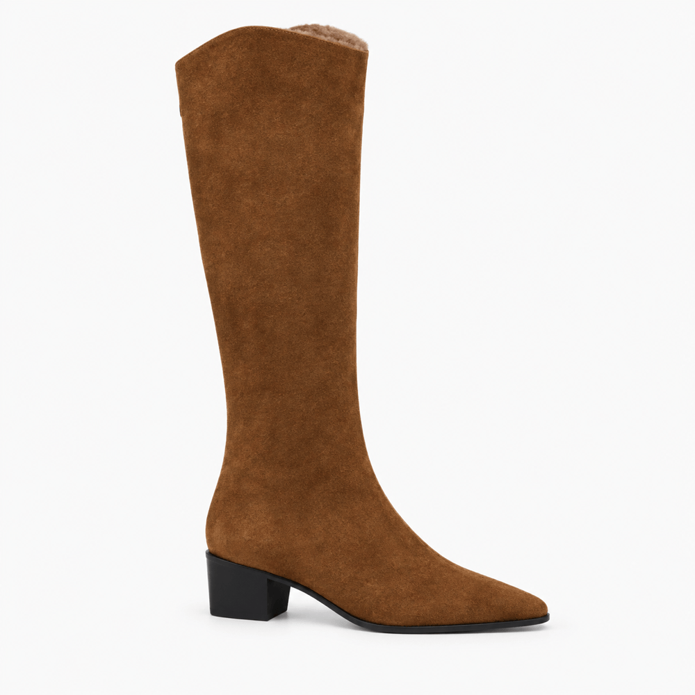 Women's Tall Brown Leather Boots