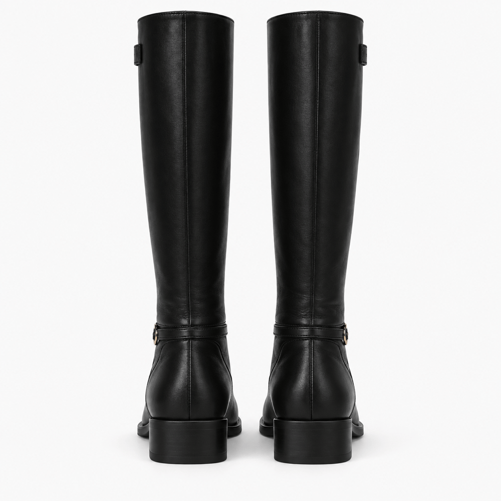 Women's Tall Flat Leather Boots