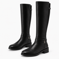 Women's Tall Flat Leather Boots