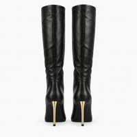 Women's Tall Leather Heeled Boots