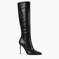Women's Tall Leather Heeled Boots