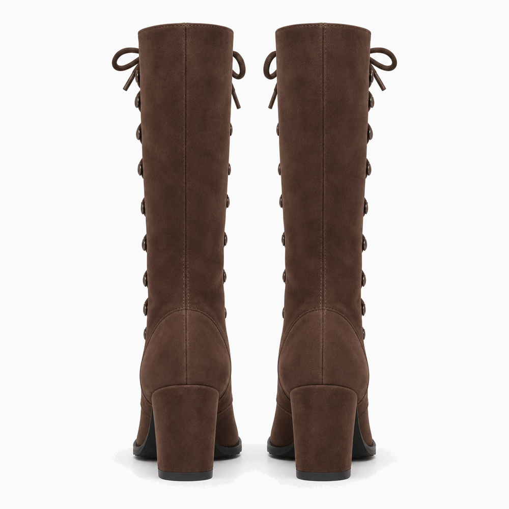 Women's Tall Leather Lace-Up Boots