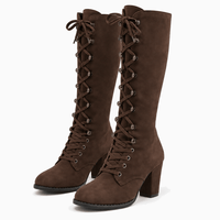 Women's Tall Leather Lace-Up Boots