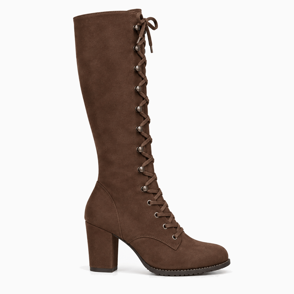 Women's Tall Leather Lace-Up Boots