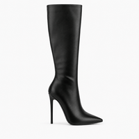 Women's Tall Leather Slim-Heeled Boots