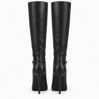Women's Tall Leather Stiletto-Heeled Boots
